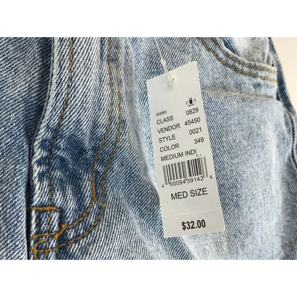 PacSun RR082C Glass Blue High Waisted Denim Festive Short- Women's Size M - Blue - Picture 6 of 7